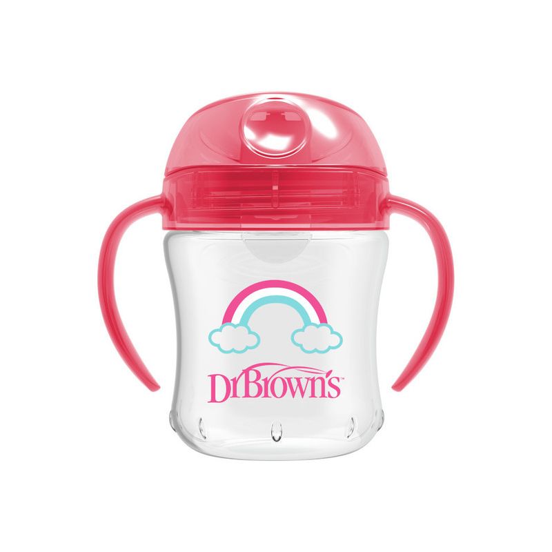 Vaso de Entrenamiento Dr brown's 180ml Rosa para Bebés 6+