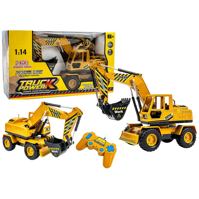 Excavadora de Control Remoto con Bulldozer 1:14