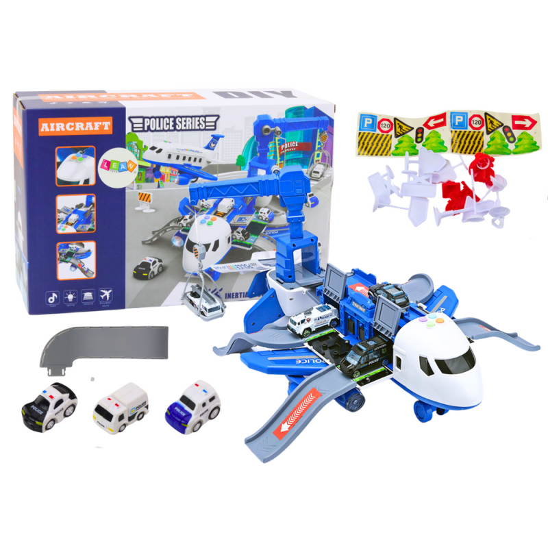 Avión interactivo 2 en 1: Estación de Policía plegable DIY