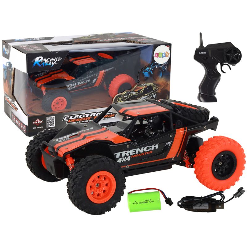 Coche Off-Road Control Remoto R/C 1:24 Naranja