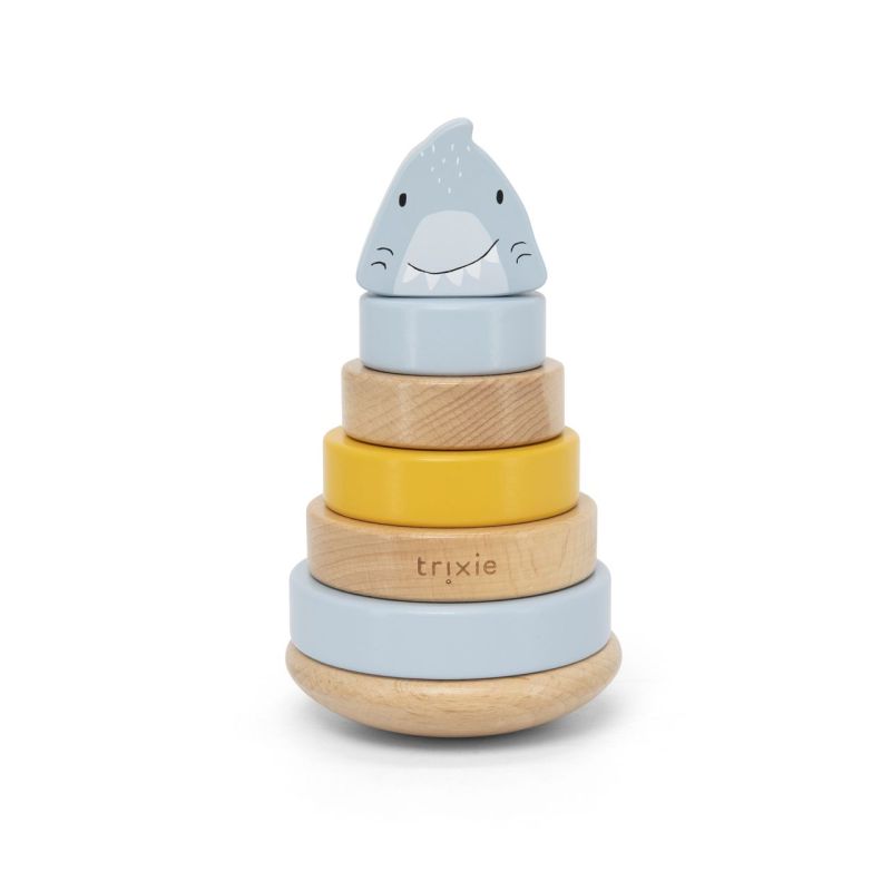 Torre apilable de madera Mr. Shark Trixie - Juguete educativo