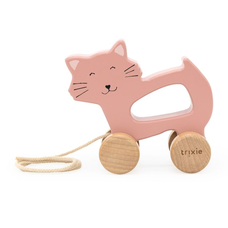 Arrastre de madera Mrs. Cat Trixie - Juguete para bebés