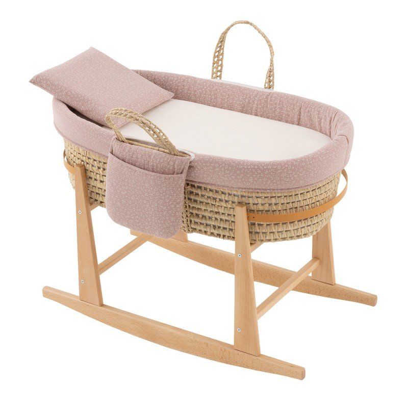 Moises Bebe Mio Cuco + Patas Georgia Rosa/beige 39x80x61 Cm - Cambrass