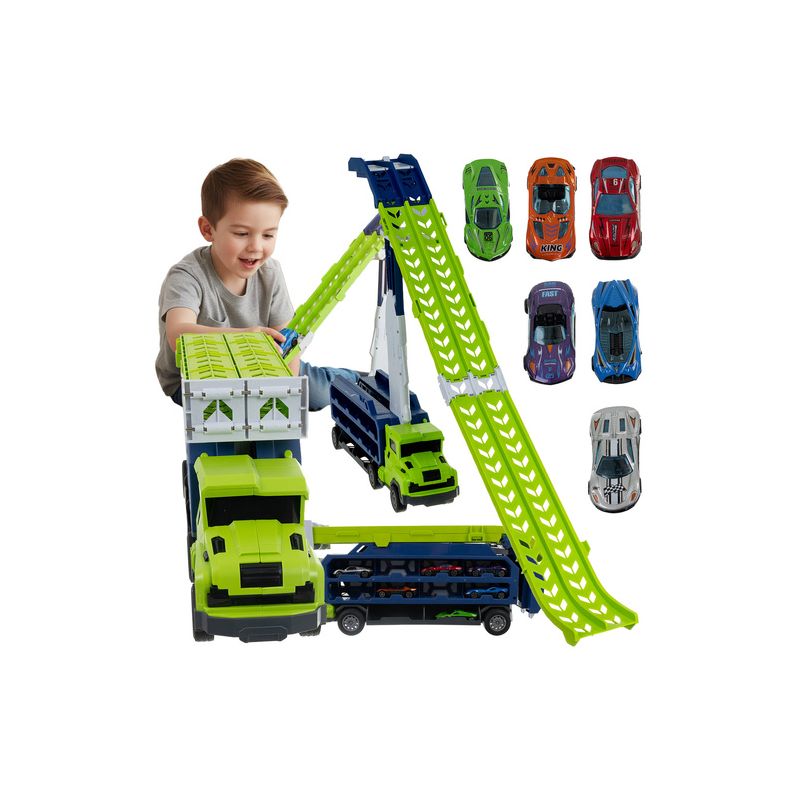 Camión de Juguete Iso Trade con Pista y 6 Coches para Niños