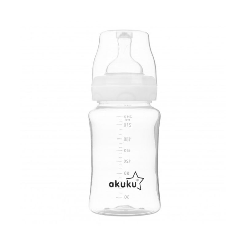 Biberón Anticólicos Ancho Akuku - 240 ml para Bebés