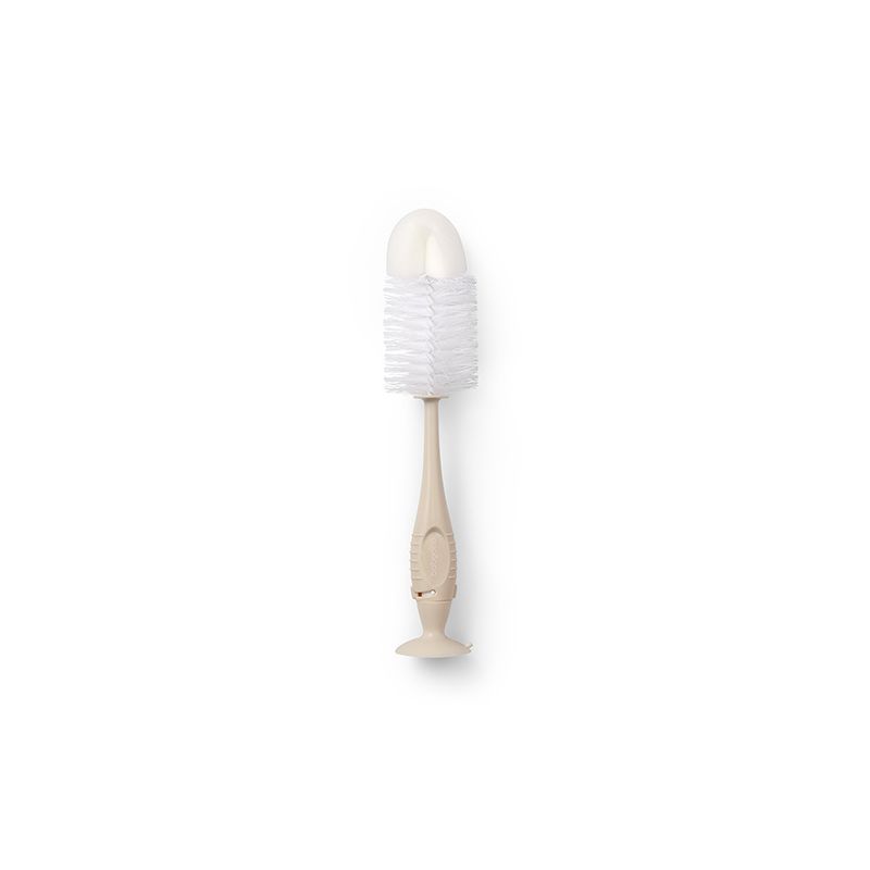 Cepillo y Chupete Babyono con Ventosa Beige - Cuidado del Bebé