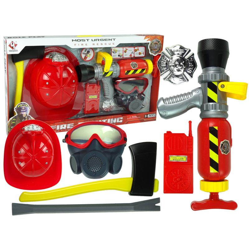 Set de Bombero Infantil con Extintor y Máscara