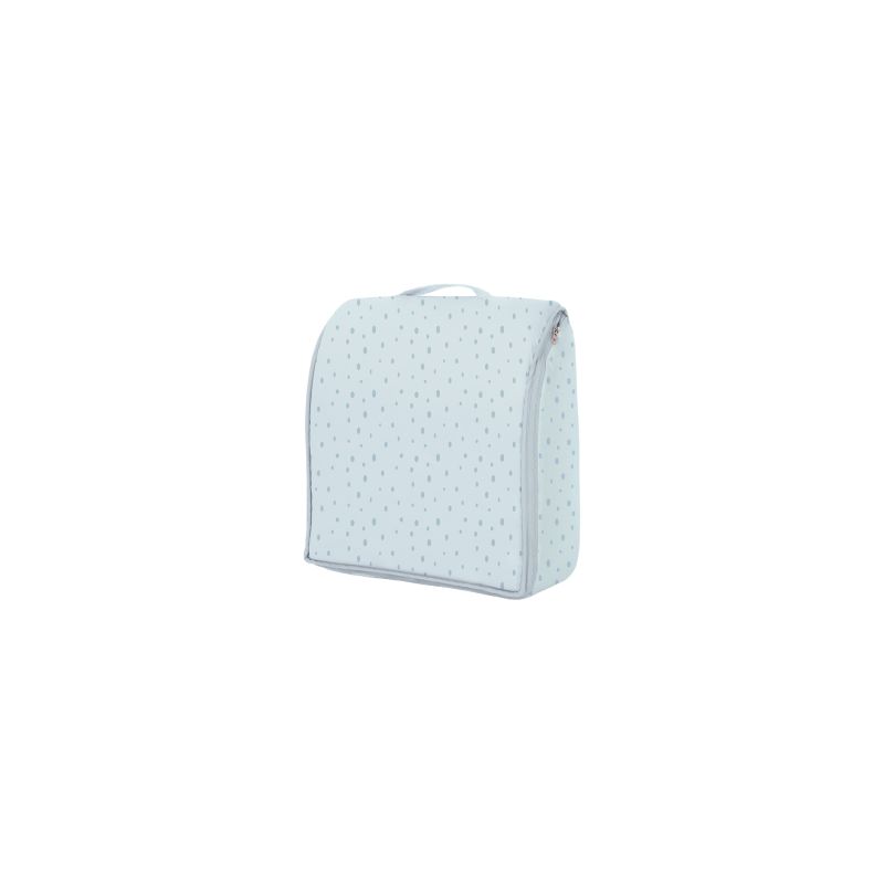 Cama portátil Kikkaboo 2en1 Dots Azul con espuma viscoelástica