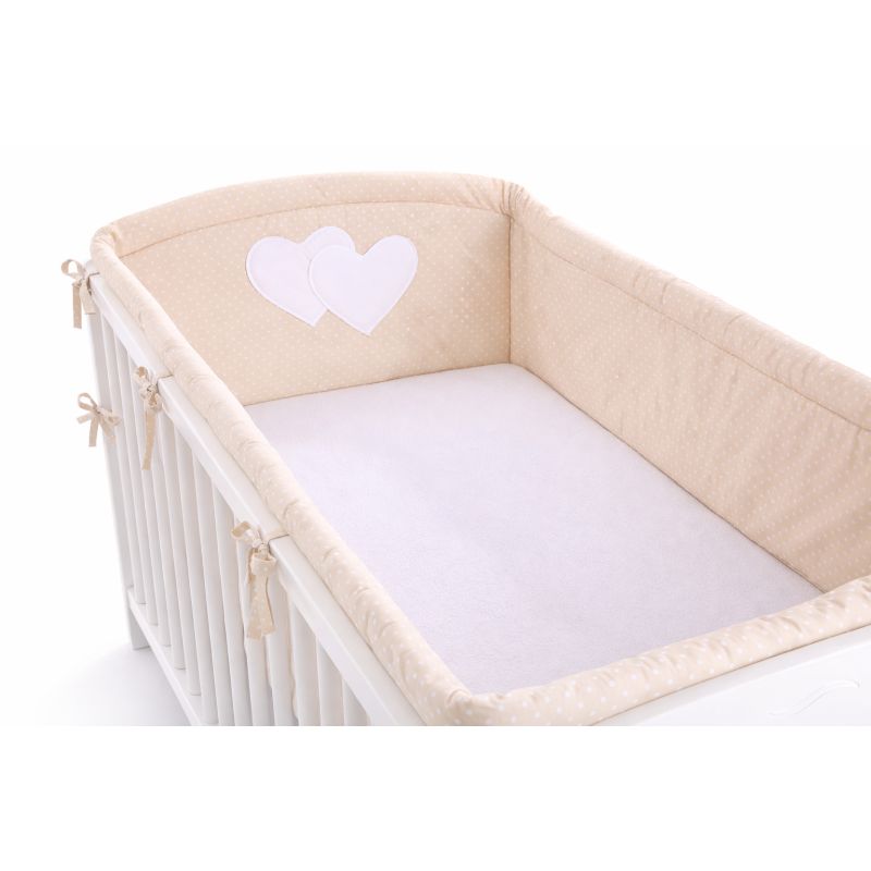 Protector de Cuna XXL My Sweet Baby - Cojín con Corazones