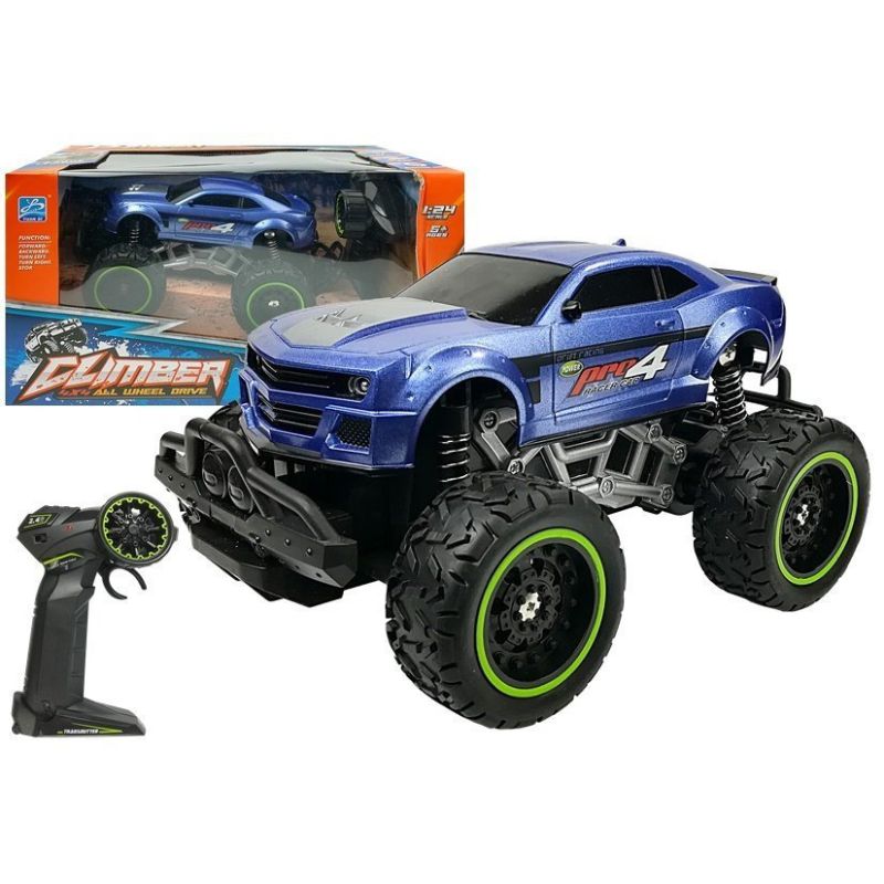 Coche Teledirigido Off-road R/C Azul con Ruedas Altas