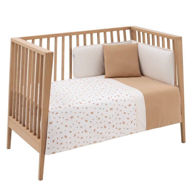 Jgo 2 Pcs.f.nordica Cuna 60 Senda Beige 100x140x3 Cm - Cambrass