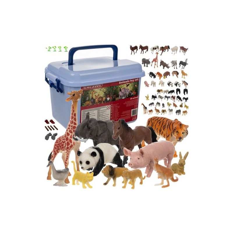 Set de Figuras de Animales Kruzzel - 48 Piezas para Niños