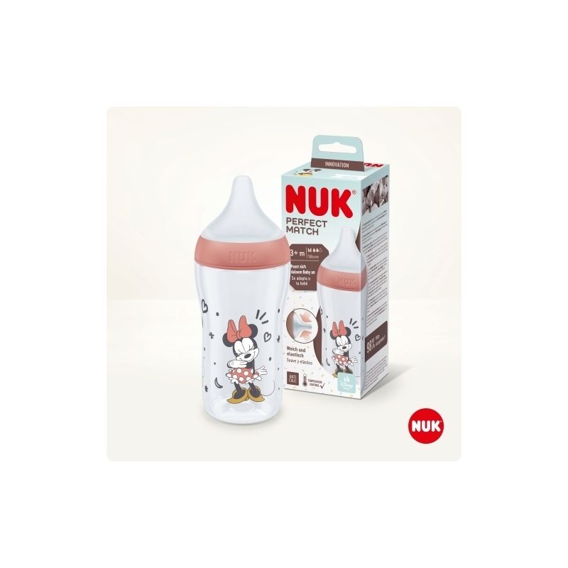 Biberón Nuk Perfect Match 260ml Minnie para Bebés