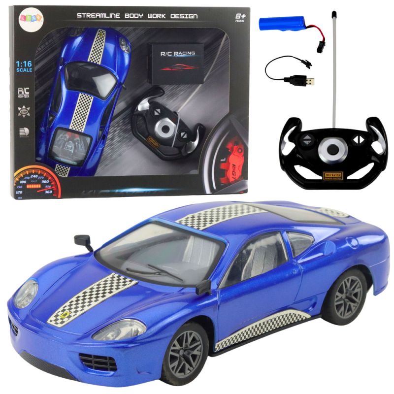 Coche Deportivo RC Control Remoto Azul 1:16