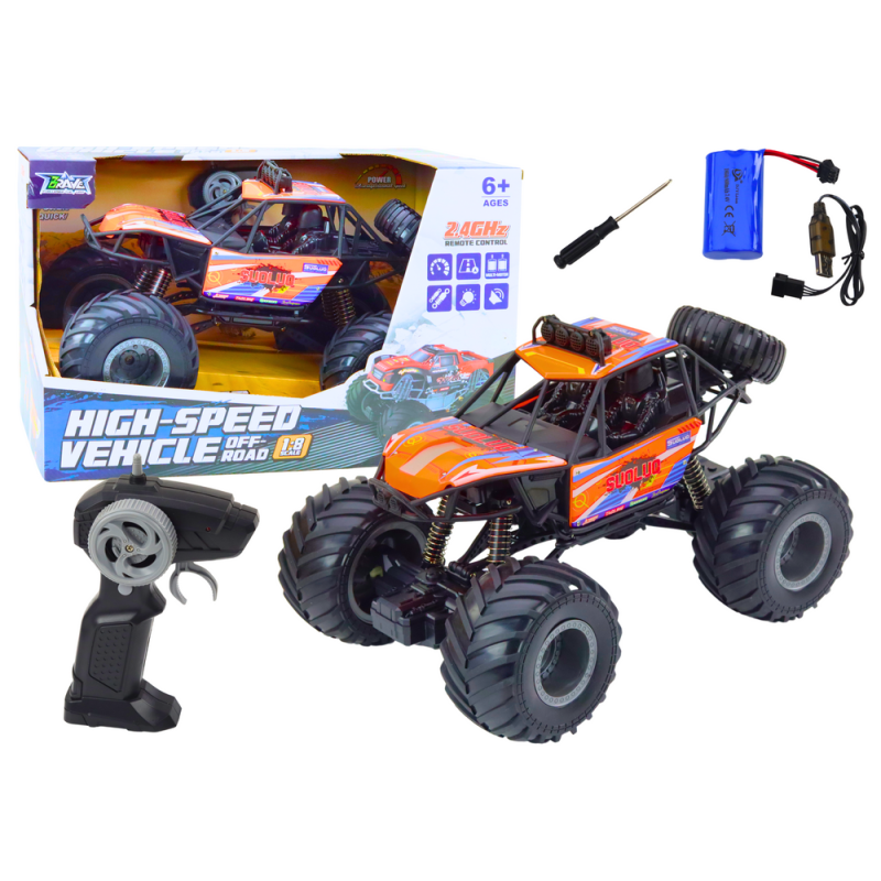Coche Control Remoto Todo Terreno 1:8 Naranja
