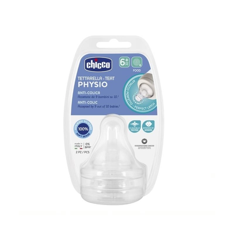 Biberón Chicco Perfect5 Silicona 6M+ - 2 Piezas