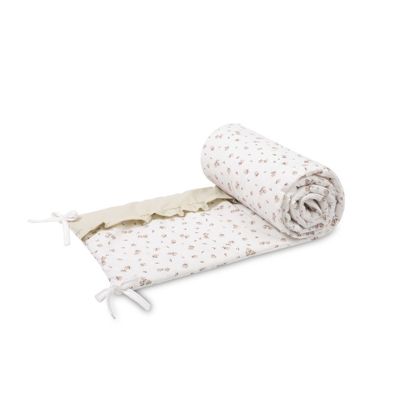 Protector de Cuna Sensillo Algodón Rosa Beige - Seguridad y Estilo
