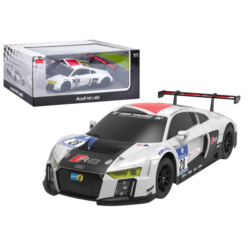 Coche R/C Deportivo AUDI R8 LMS Blanco y Negro 1:24