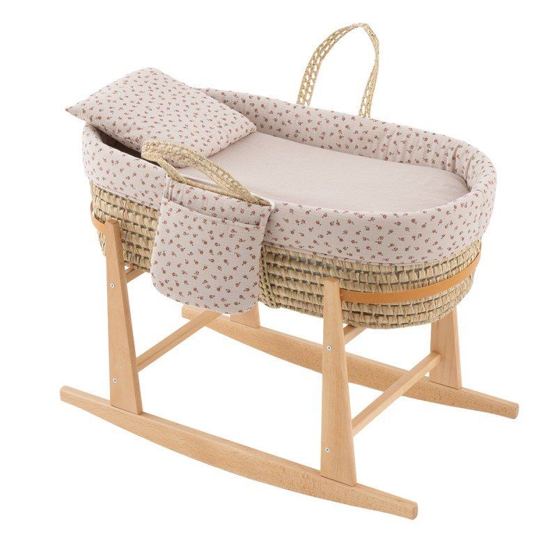 Moises Bebe Mio Cuco + Patas Indiana Beige/flores 39x80x61 Cm - Cambrass
