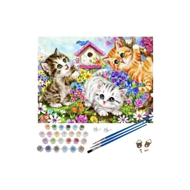 Pintura por Números Gatos 40x50cm Maaleo - Arte para Todos