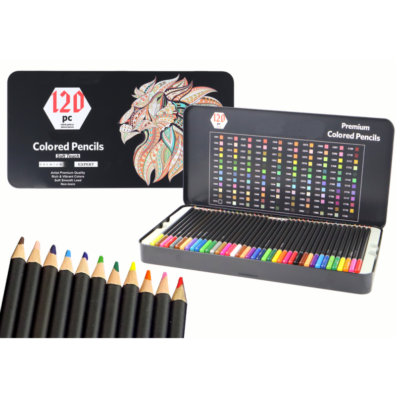 Set de Crayones Premium 120 Piezas - Variedad de Colores