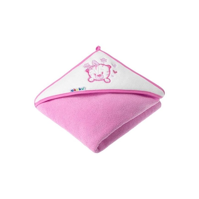 Toalla con Capucha para Bebé Akuku Tigre Rosa