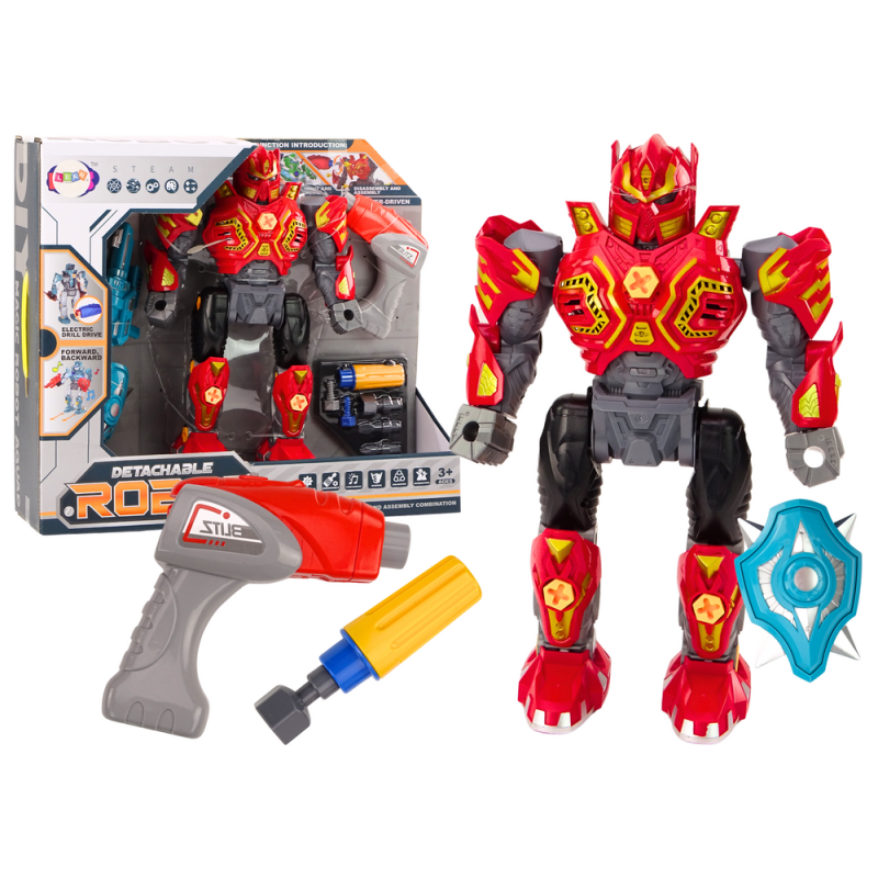Robot enroscador con luz y sonido rojo