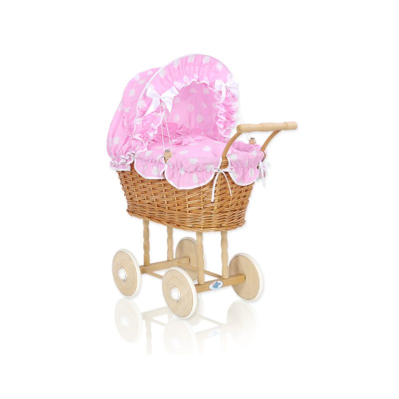Carrito de Muñecas My Sweet Baby con Ropa de Cama Rosa