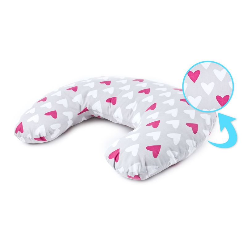 Cojín de Lactancia Sensillo Pillow for Feeding corazones rosa