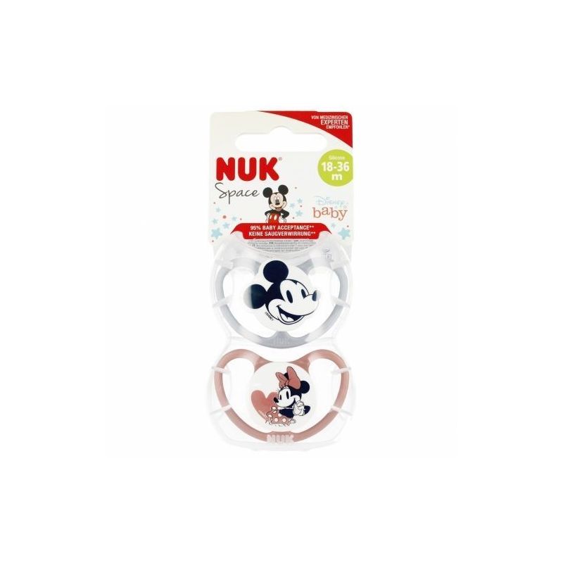 Chupete de Silicona NUK Mickey Mouse 18-36 meses 2 unidades