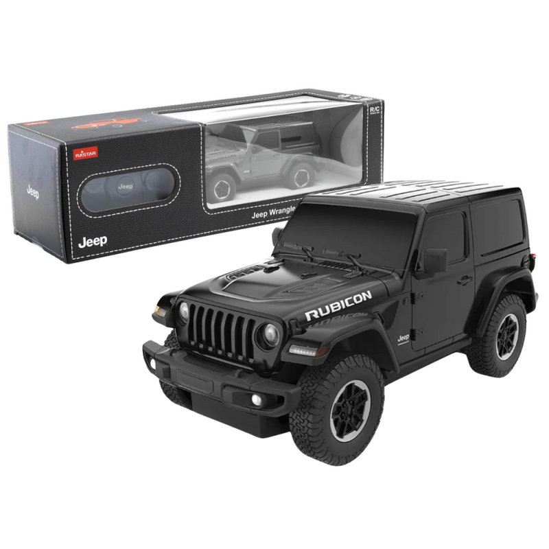 Coche RC Jeep Wrangler JL Rubicon Negro 1:24