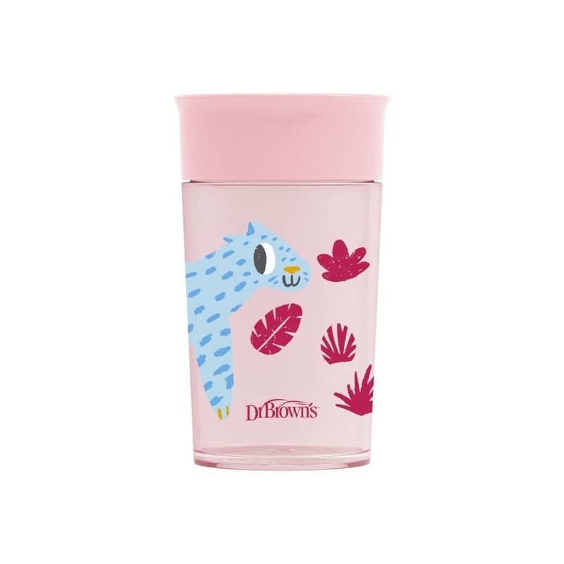 Vaso de Entrenamiento Cheers 360 Dr brown`s 300 ml Rosa