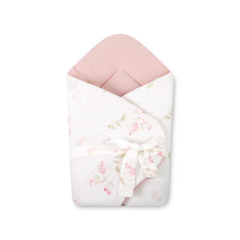 Arrullo muselina Flowers Pink 75x75 cm Sensillo