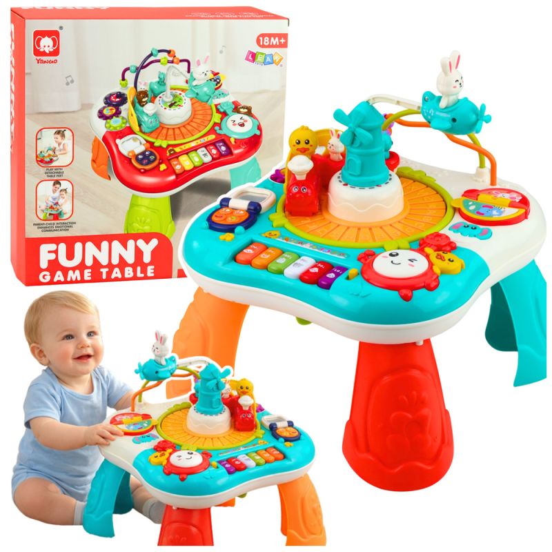 Mesa Interactiva Educativa 2 en 1 Piano Turquesa