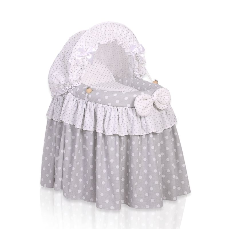 Cuna de Mimbre para Muñecas Laura Gris My Sweet Baby