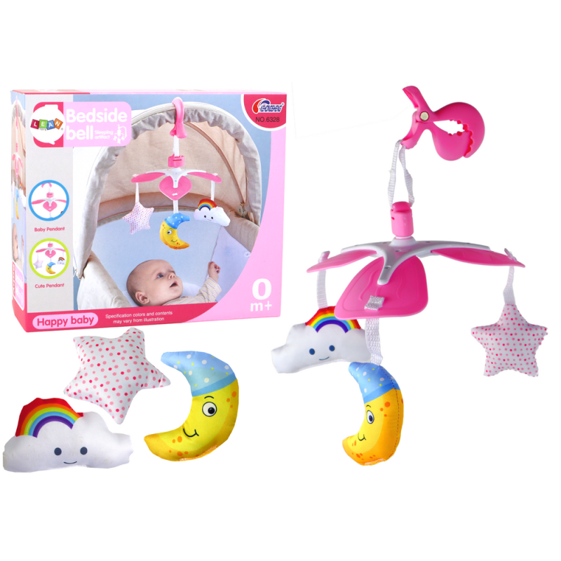 Carrusel de Cuna Clip Cielo Rosa