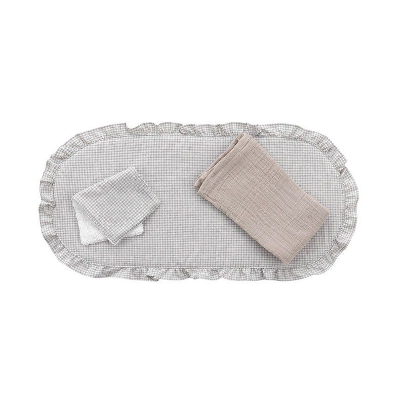 Pack colcha capazo Polo gris Cambrass extendida