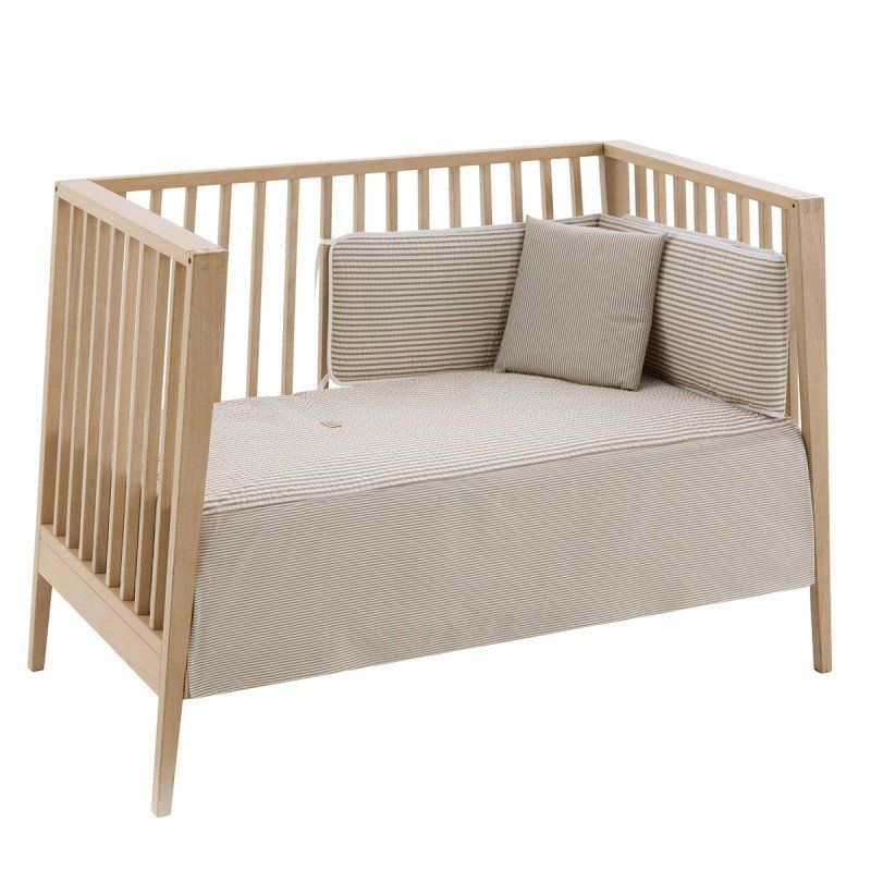 Jgo 2 Pcs.colcha I-v. Cuna 60 Derby Beige 60x120x3 Cm - Cambrass