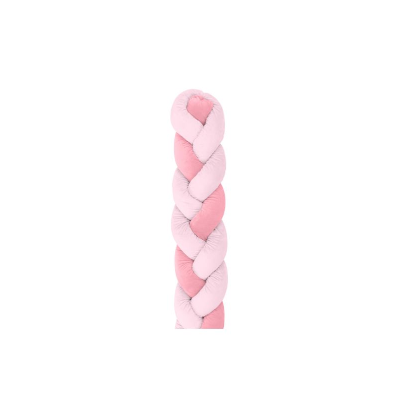 Protector trenzado 210cm Rosa - Kikkaboo