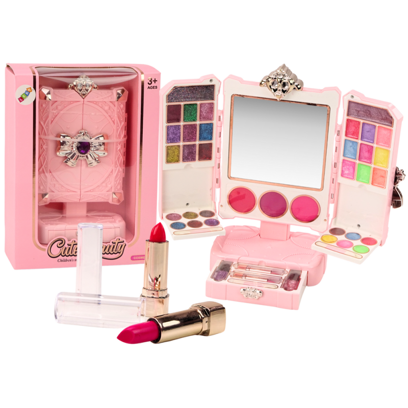 Espejo de Belleza con Soporte Ajustable Rosa