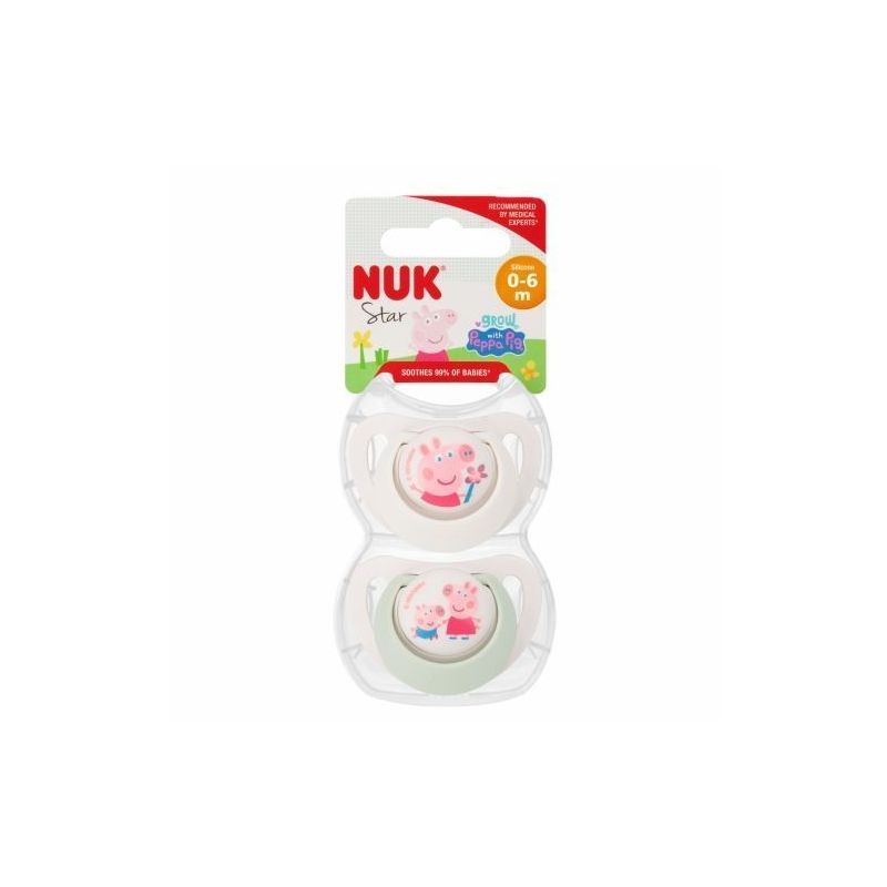 Chupete de Silicona Peppa Pig Nuk 0-6M - Comodidad y Estilo