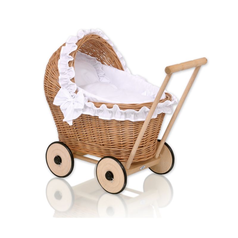 Carrito de Muñecas My Sweet Baby Chiara de Mimbre Natural
