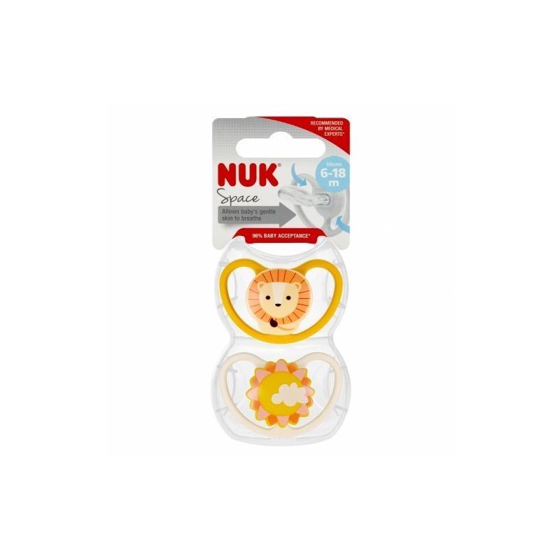 Chupetes Nuk Silicona Anatomicos 6-18 meses - 2 piezas