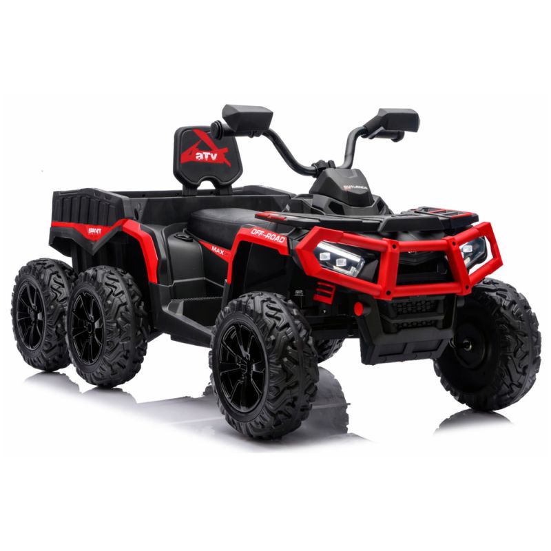 Quad ATV Eléctrico Infantil 4x4 24V Rojo Remolque
