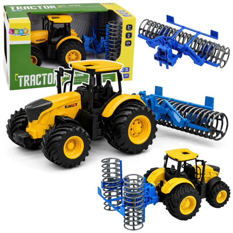 Tractor Agrícola Infantil con Rodillo y Sonidos 1:24