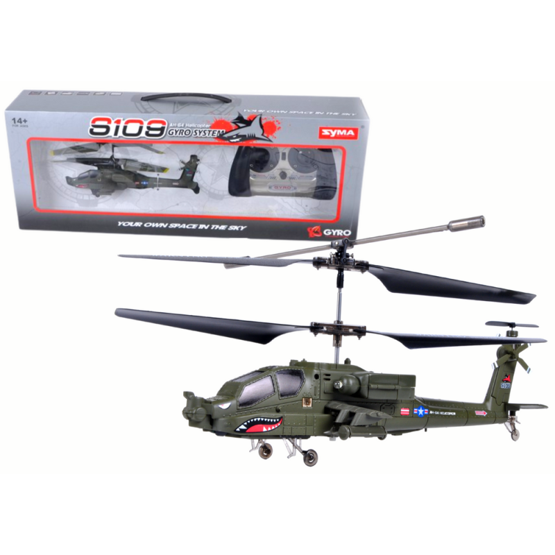 Helicóptero RC Militar S109G SYMA Verde