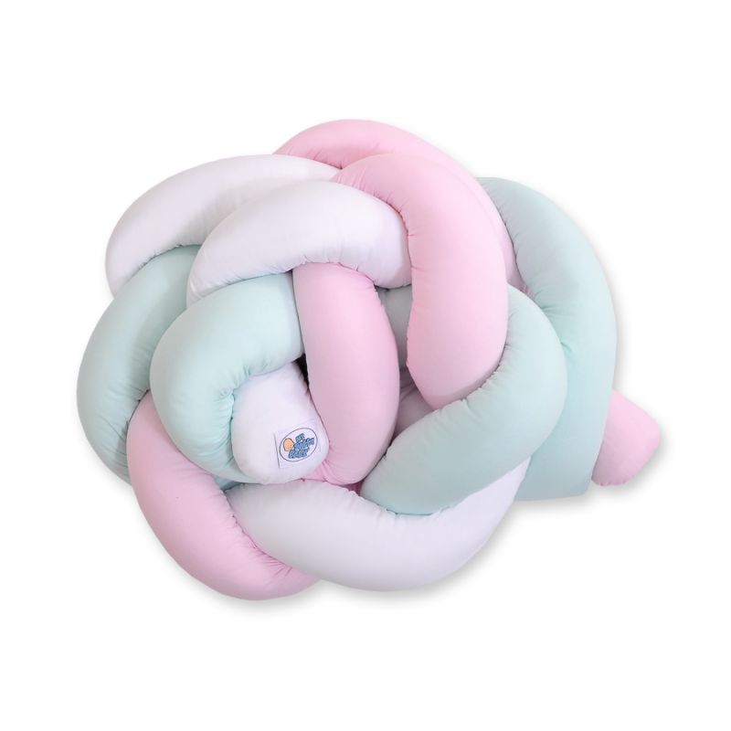 Protector de Cuna trenzado Knot Bumper My Sweet Baby - Rosa, Blanco y Verde