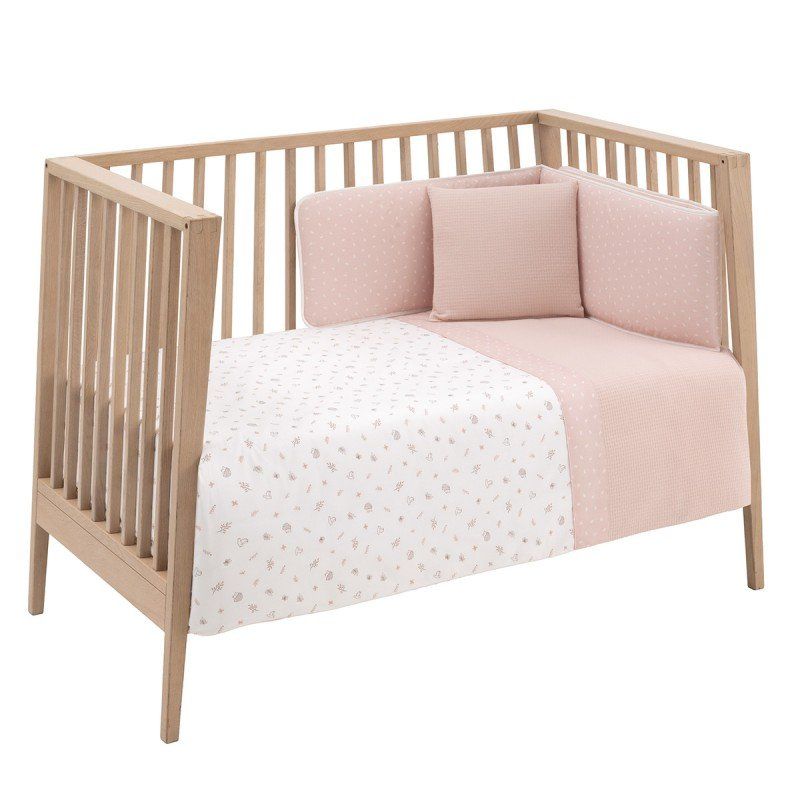 Jgo 2 Pcs.f.nordica Cuna 60 Calma Rosa 100x140x3 Cm - Cambrass