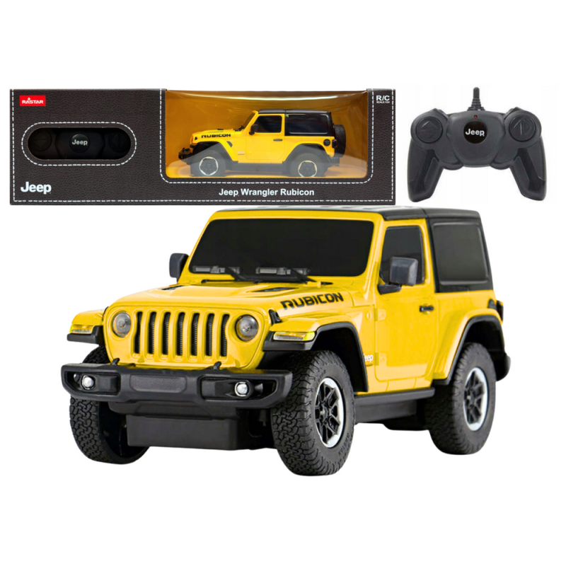 Coche RC JEEP Wrangler JL Rubicon Amarillo 1:24