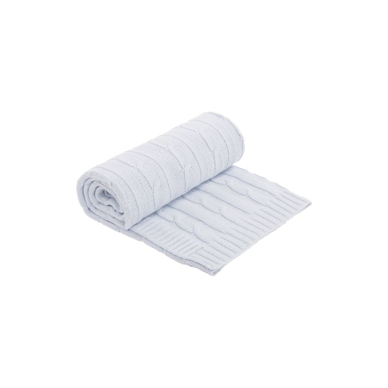 Manta de punto azul claro Kikkaboo para bebé - Elegancia y calidad
